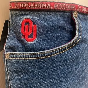NWT Oklahoma Sooners Denim Skirt